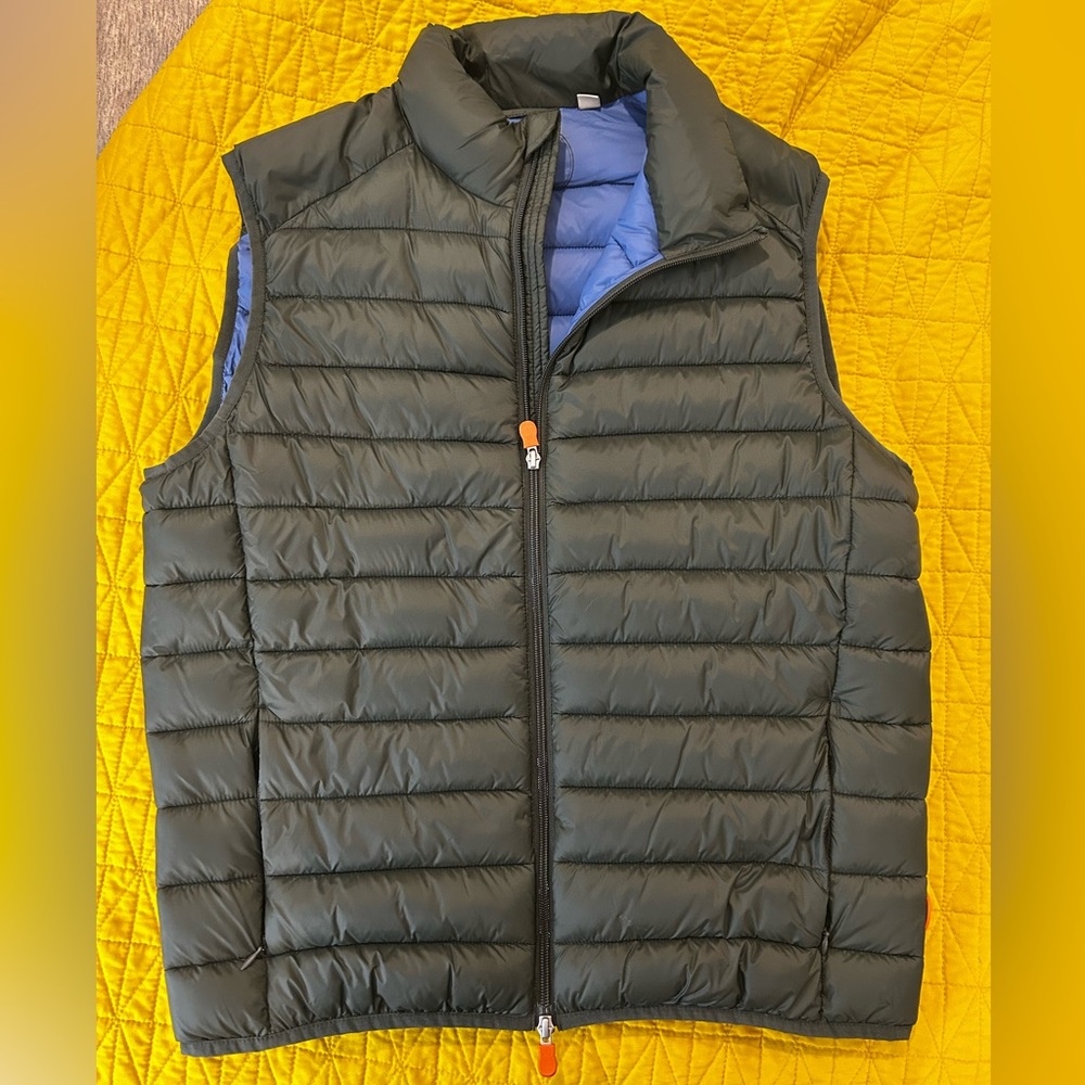 Save the duck ultra light jacket puffer vest size medium green